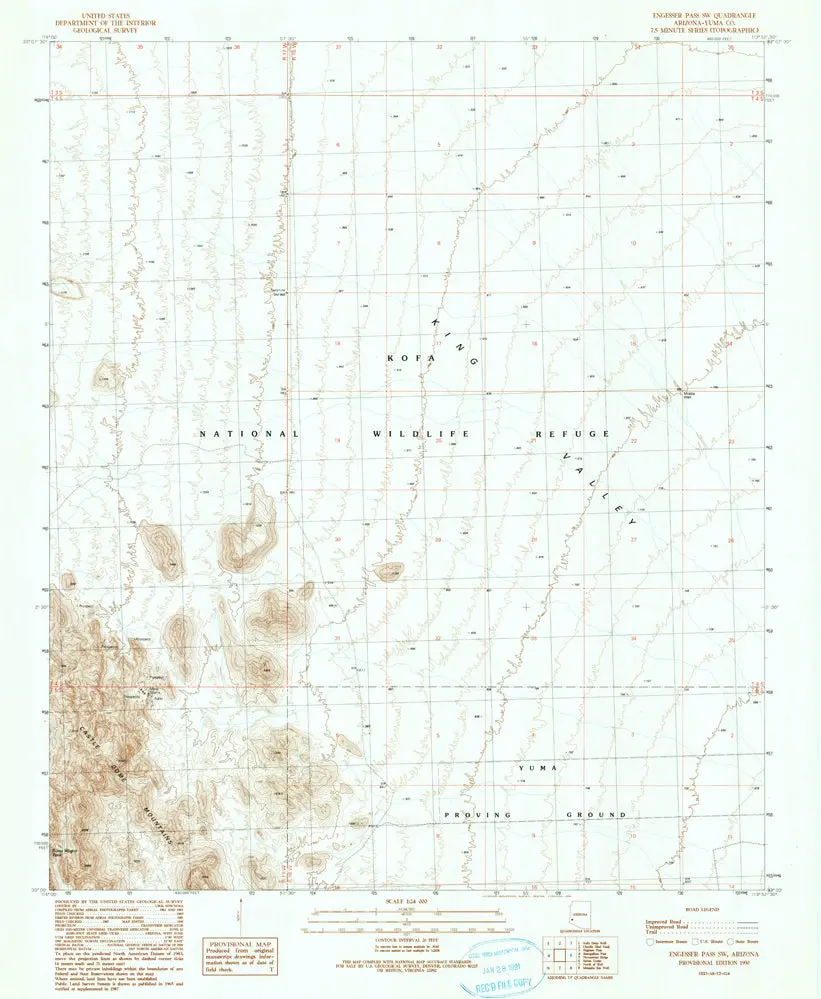Engesser Pass Sw 7.5' Arizona Pe 1990 1