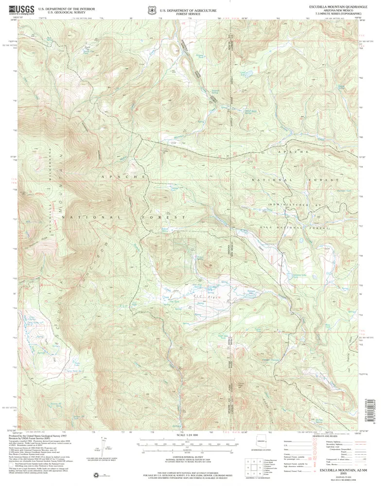 Escudilla Mountain 7.5' Az-Nm 2005 United States Geological Survey 1