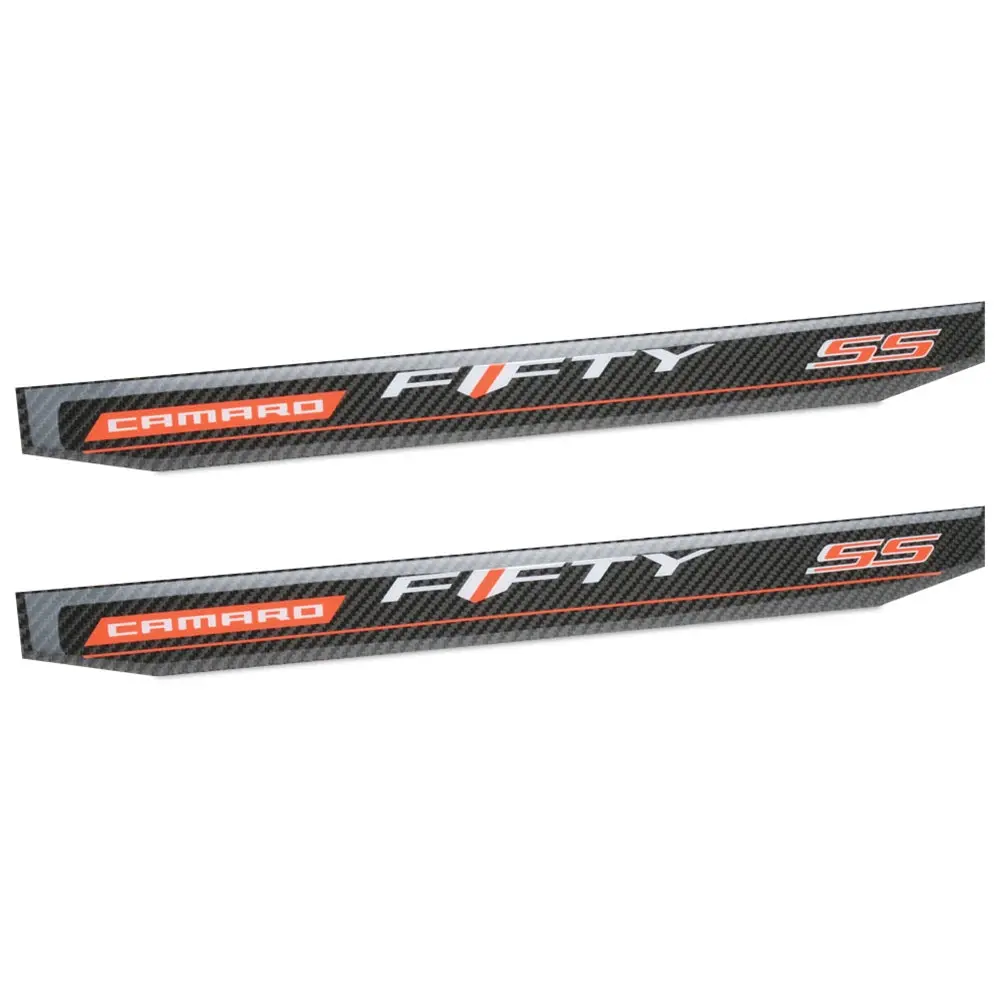 Camaro Door Sill Plates - Camaro 50Th Ss Script : Carbon Fiber   2016+ 1