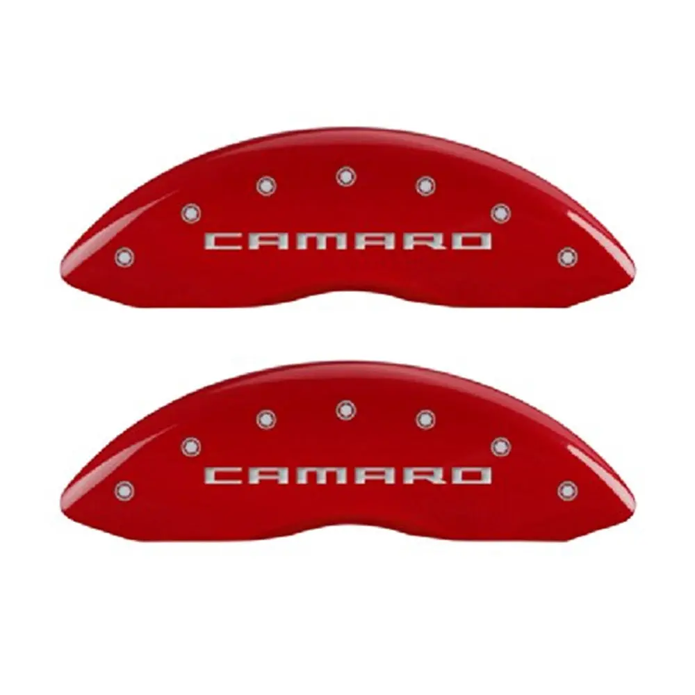 2010-2015 Camaro Lt-Ls Caliper Cover With Camaro Engraving Silver And Red 1