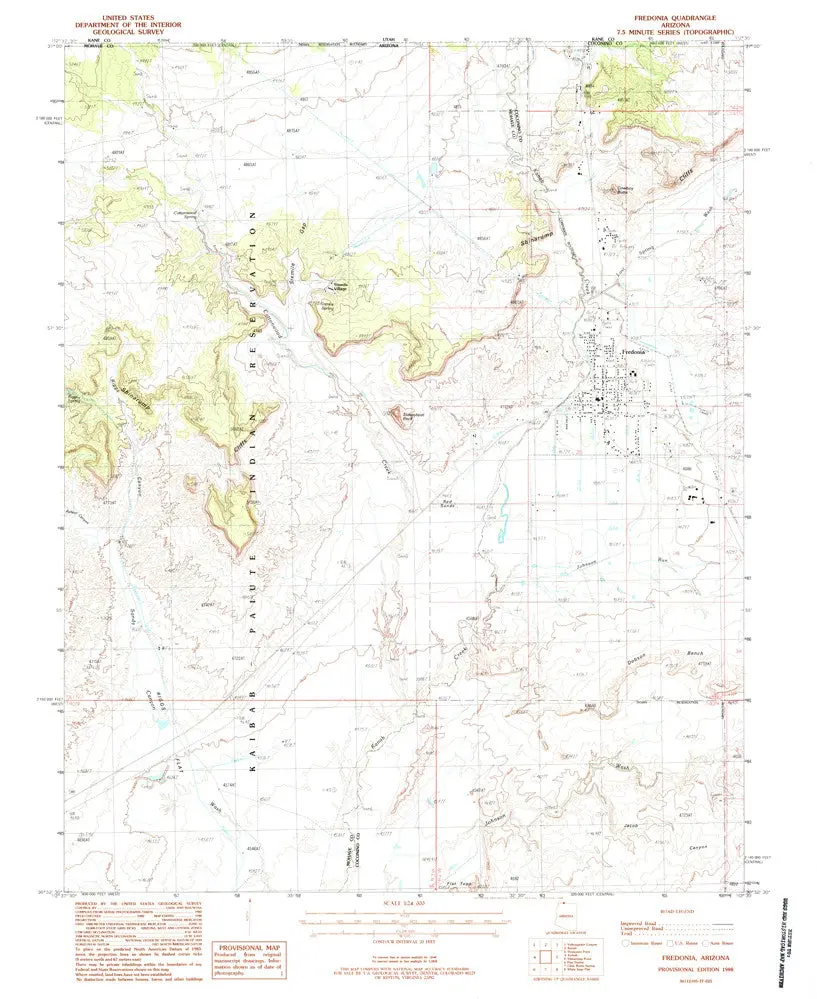 Fredonia, Arizona 7.5' [Map] United Stated Geological Survey 1