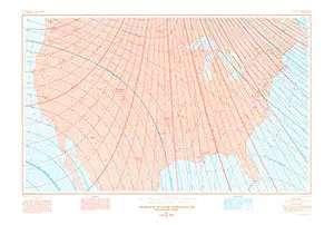 The Magnetic Field In The United States, 1990 (Sudoc I 19.87:Gp-1002-F) [Unknown Binding] U.S. Geological Survey 1