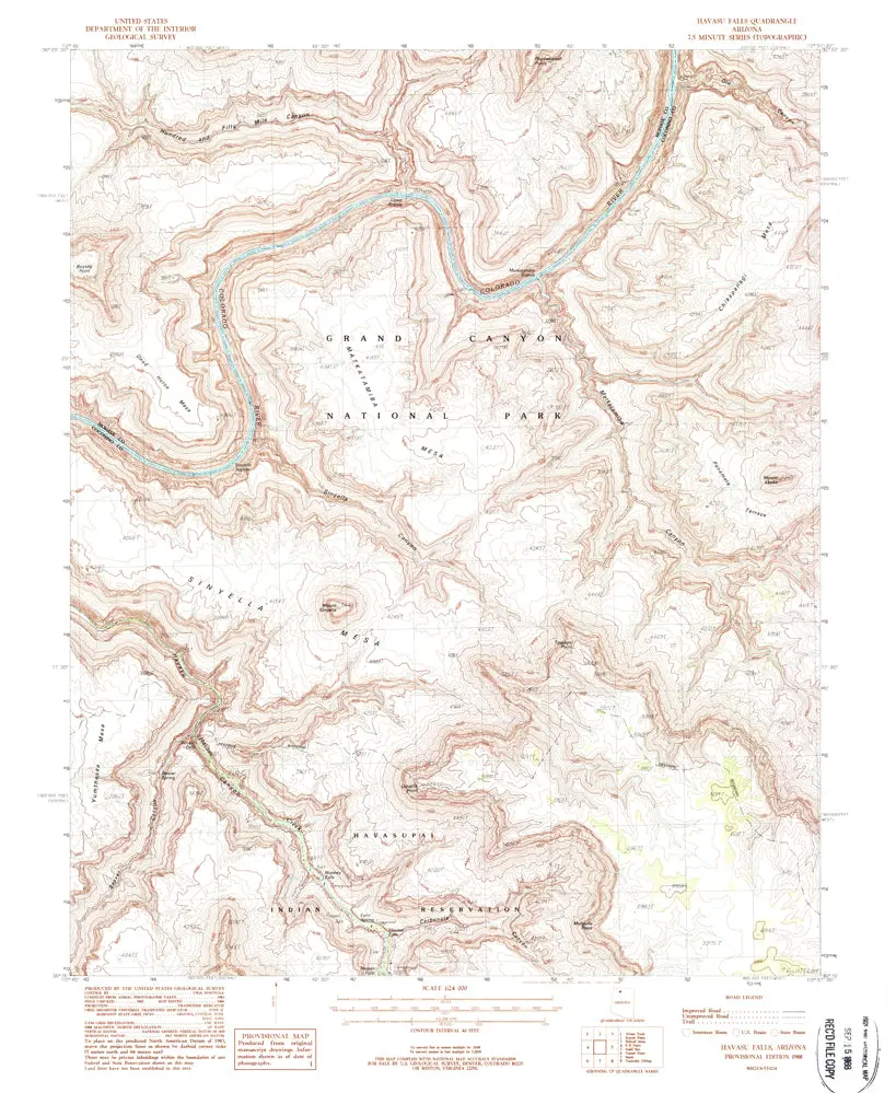Havasu Falls, Az [Map] United States Geological Survey 1