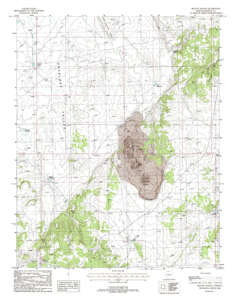 Heaton Knolls, Arizona 7.5' [Map] United Stated Geological Survey 1