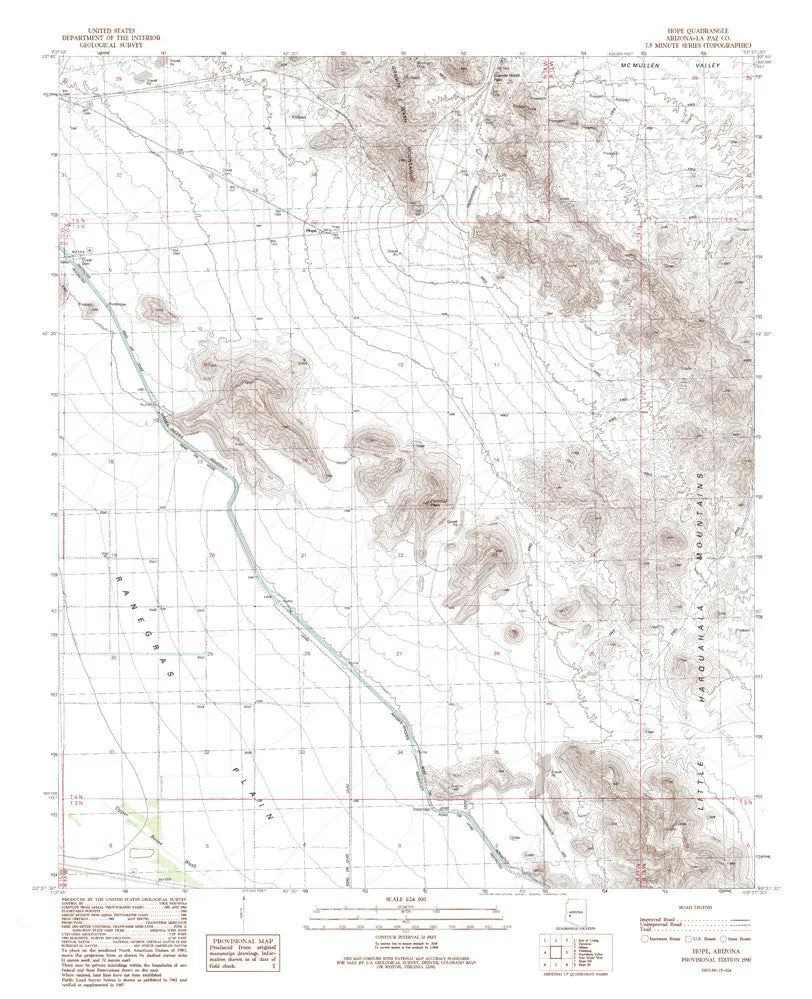 Hope, Arizona 7.5' [Map] United Stated Geological Survey 1