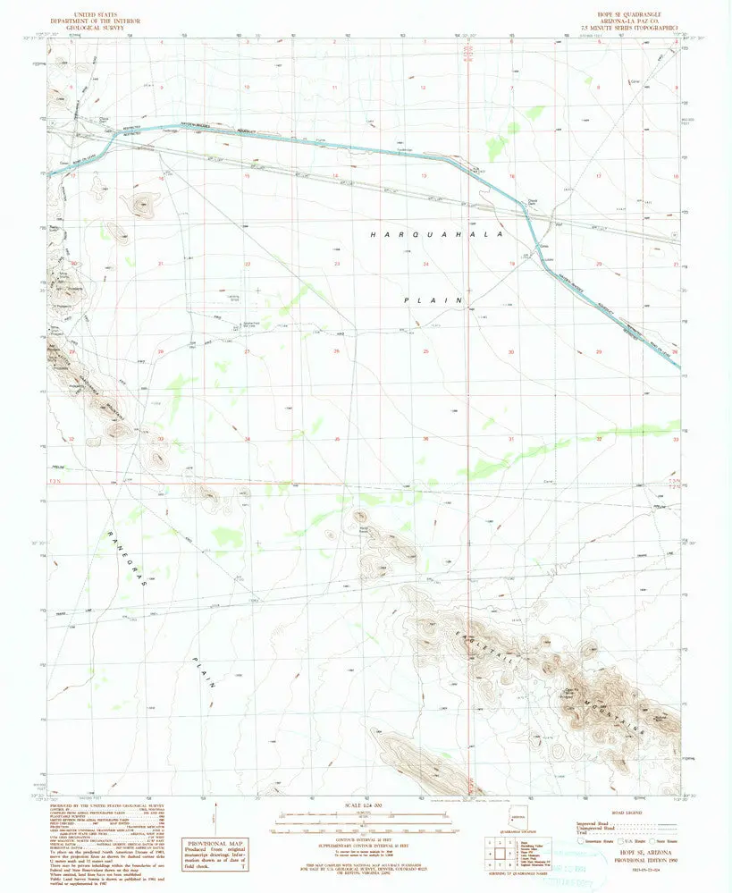 Hope Southeast, Arizona [Map] United Stated Geological Survey 1