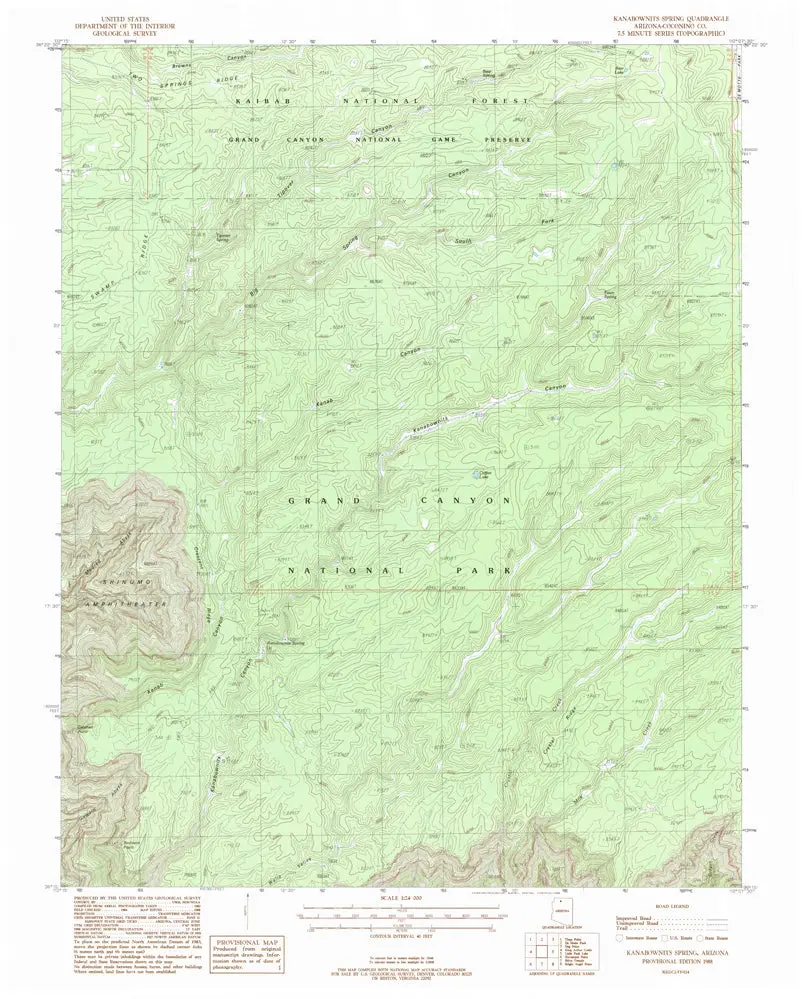 Big Springs, Az 7.5' Pe 1988 [Map] United States Geological Survey 1