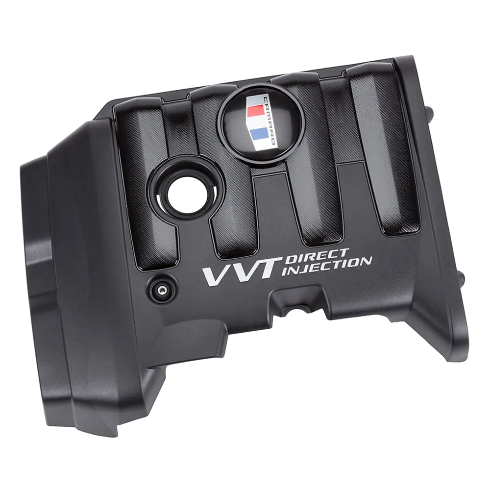 2.0L Engine Cover In Black With Camaro Heritage Logo 1