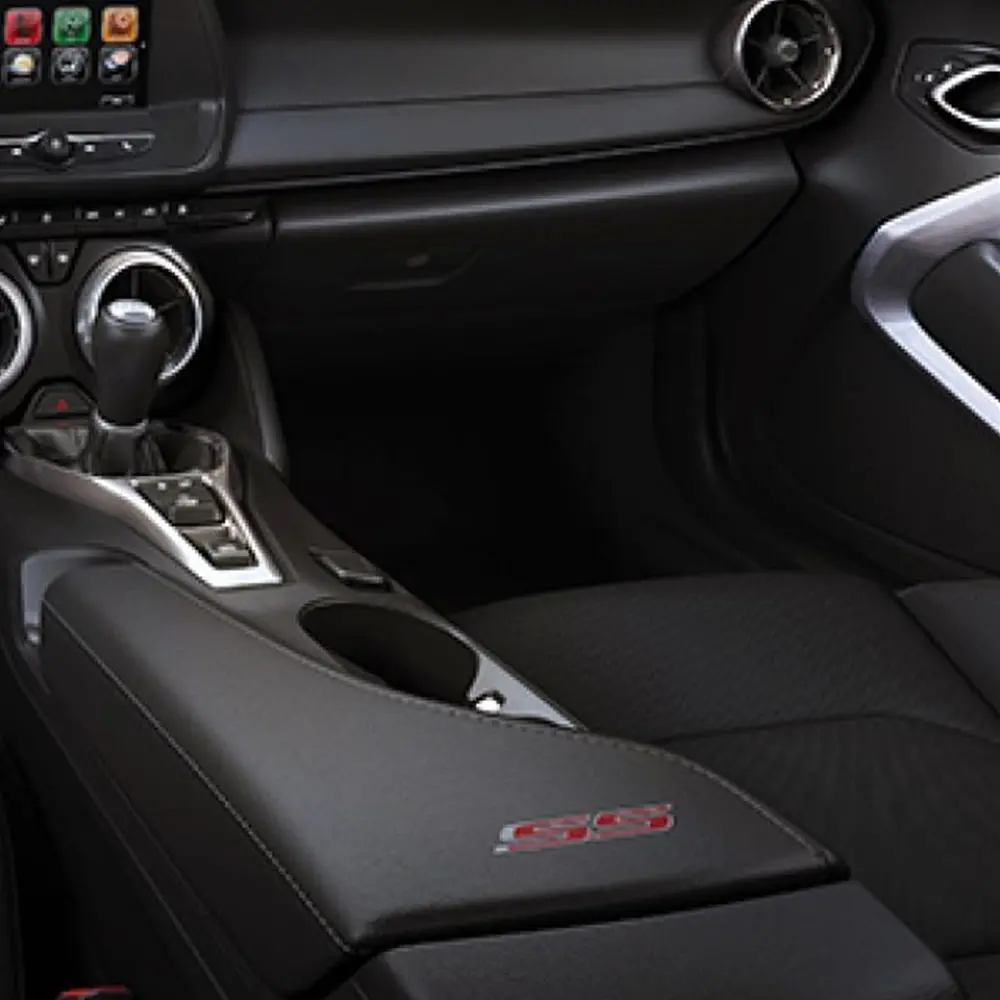 6Th Gen Camaro Console Lid In "Ss" Script - Jet Black 1