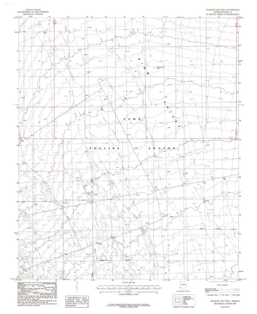 Mesquite Jim Well, Arizona 7.5' [Map] United Stated Geological Survey 1
