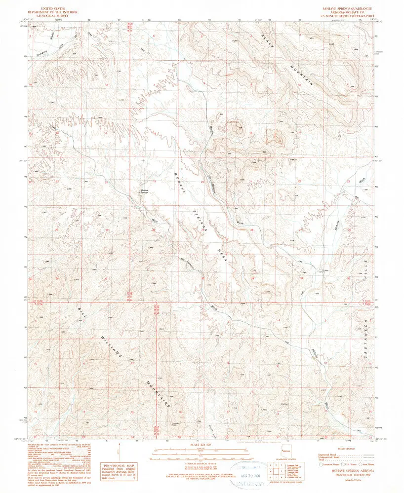 Mohave Springs, Arizona 7.5' [Map] United Stated Geological Survey 1