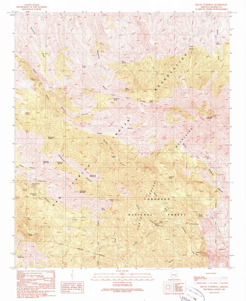 Mount Turnbull, Arizona [Map] United Stated Geological Survey 1