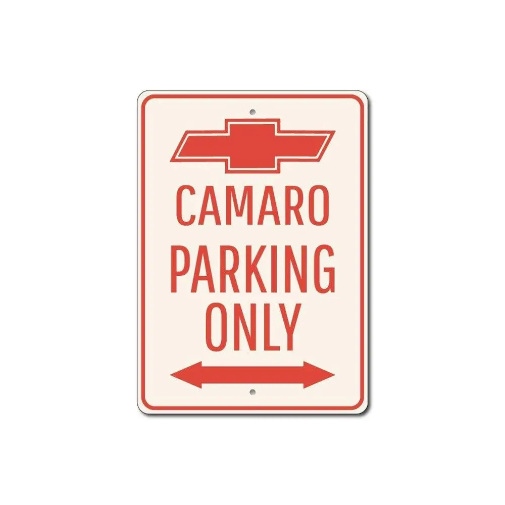Camaro Parking Only Sign With Bowtie 1