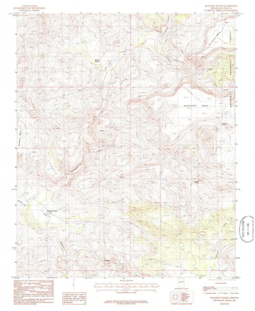 Muleshoe Ranch, Arizona [Map] United Stated Geological Survey 1