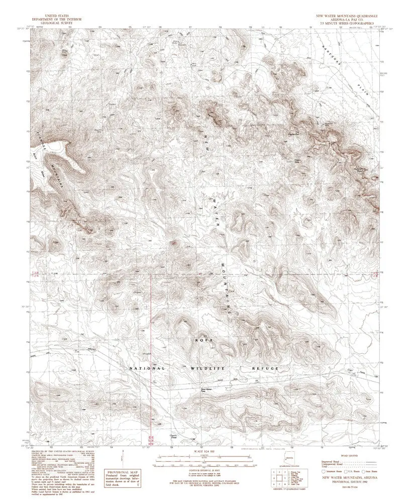 New Water Mnts, Arizona 7.5' [Map] United Stated Geological Survey 1