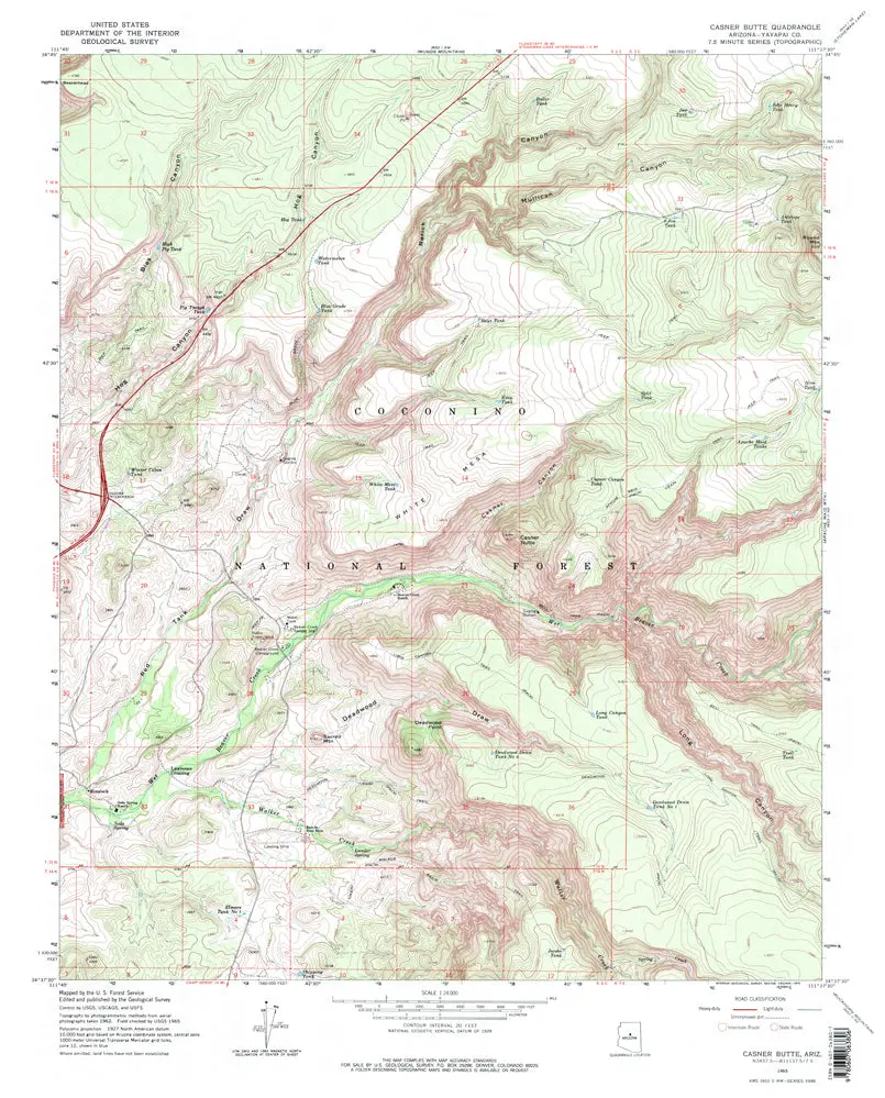 Casner Butte, Azê7.5' 1965 [Map] United States Geological Survey 1