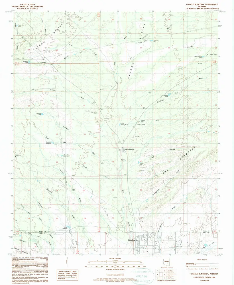 Oracle Junction [Map] United States Geological Survey 1