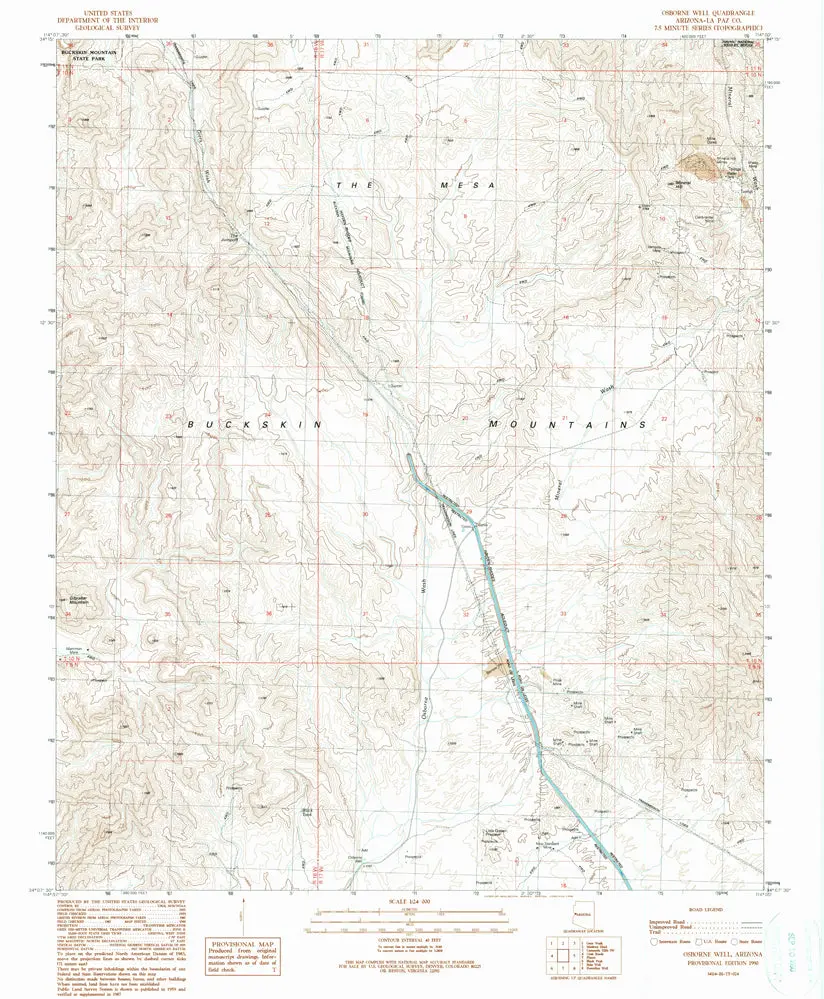 Osborne Well, Arizona [Map] United Stated Geological Survey 1