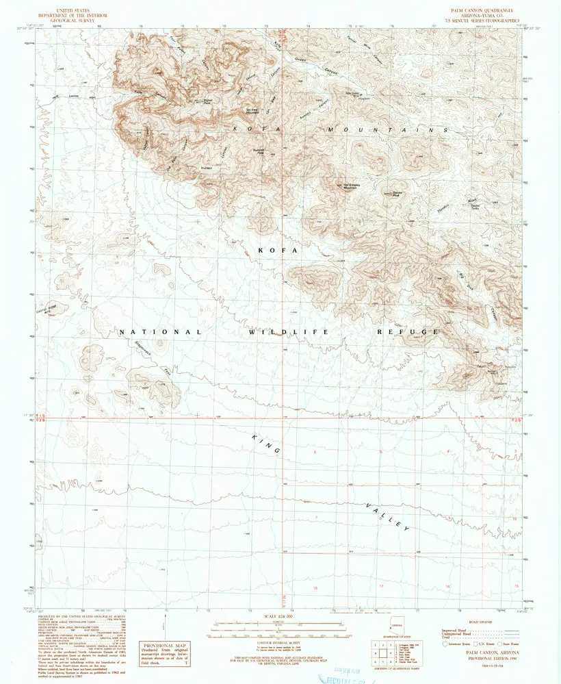 Palm Canyon, Az [Map] United States Geological Survey 1