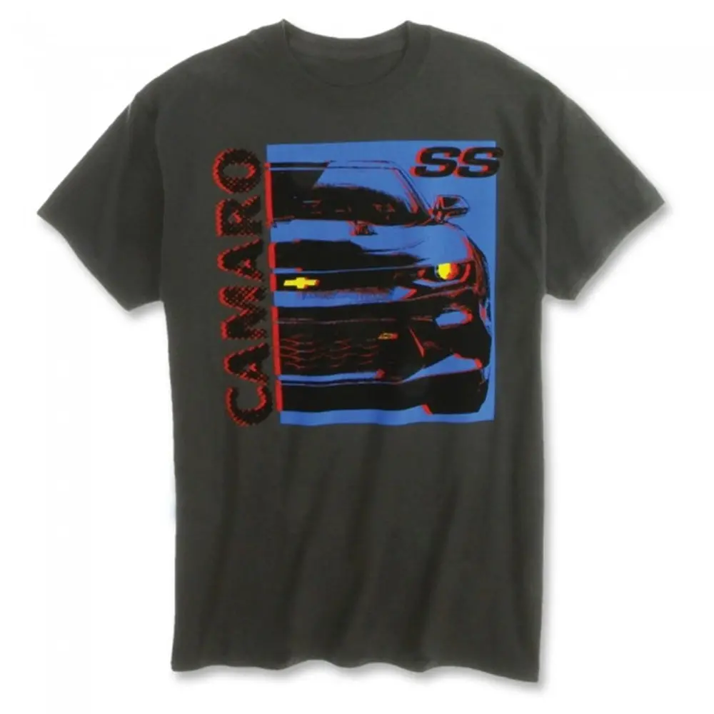 Camaro Pop Art Graphics T-Shirt - Charcoal 1