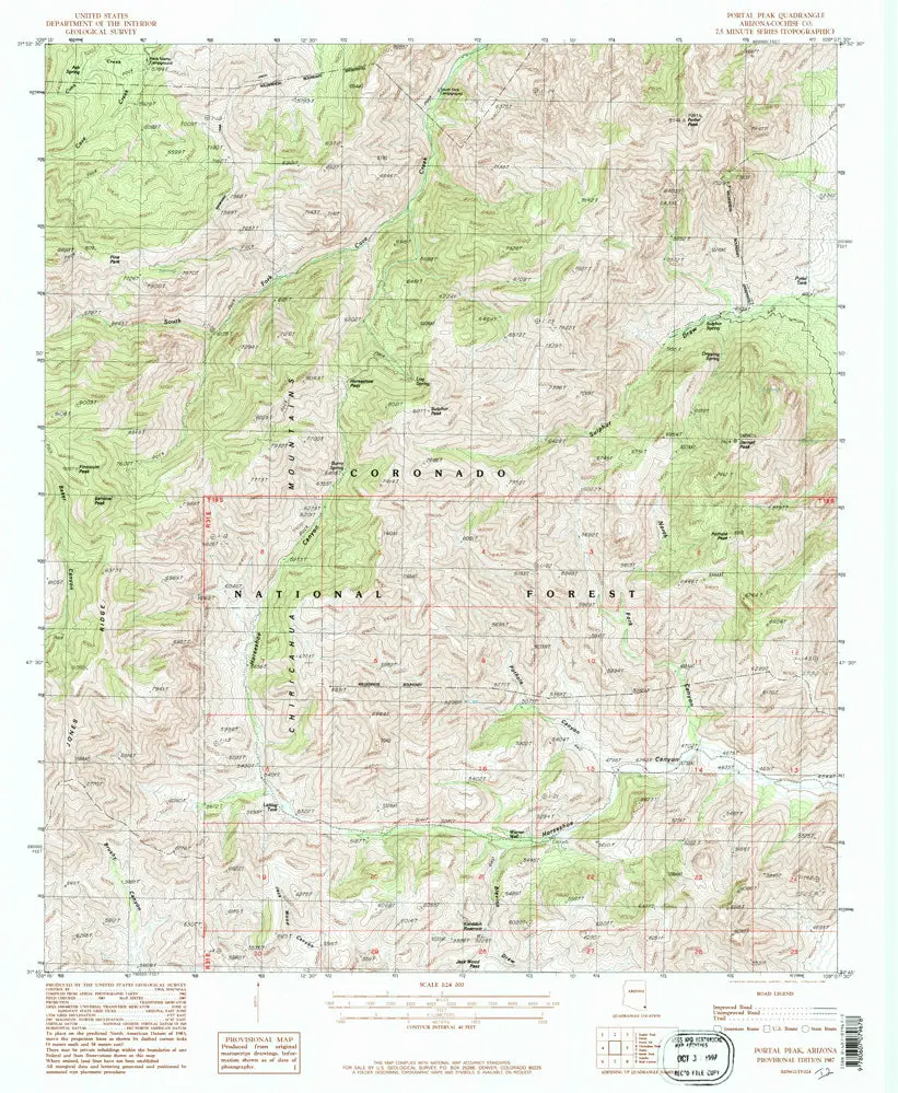 Apache, Azê7.5' Pe 1987 [Map] United States Geological Survey 1