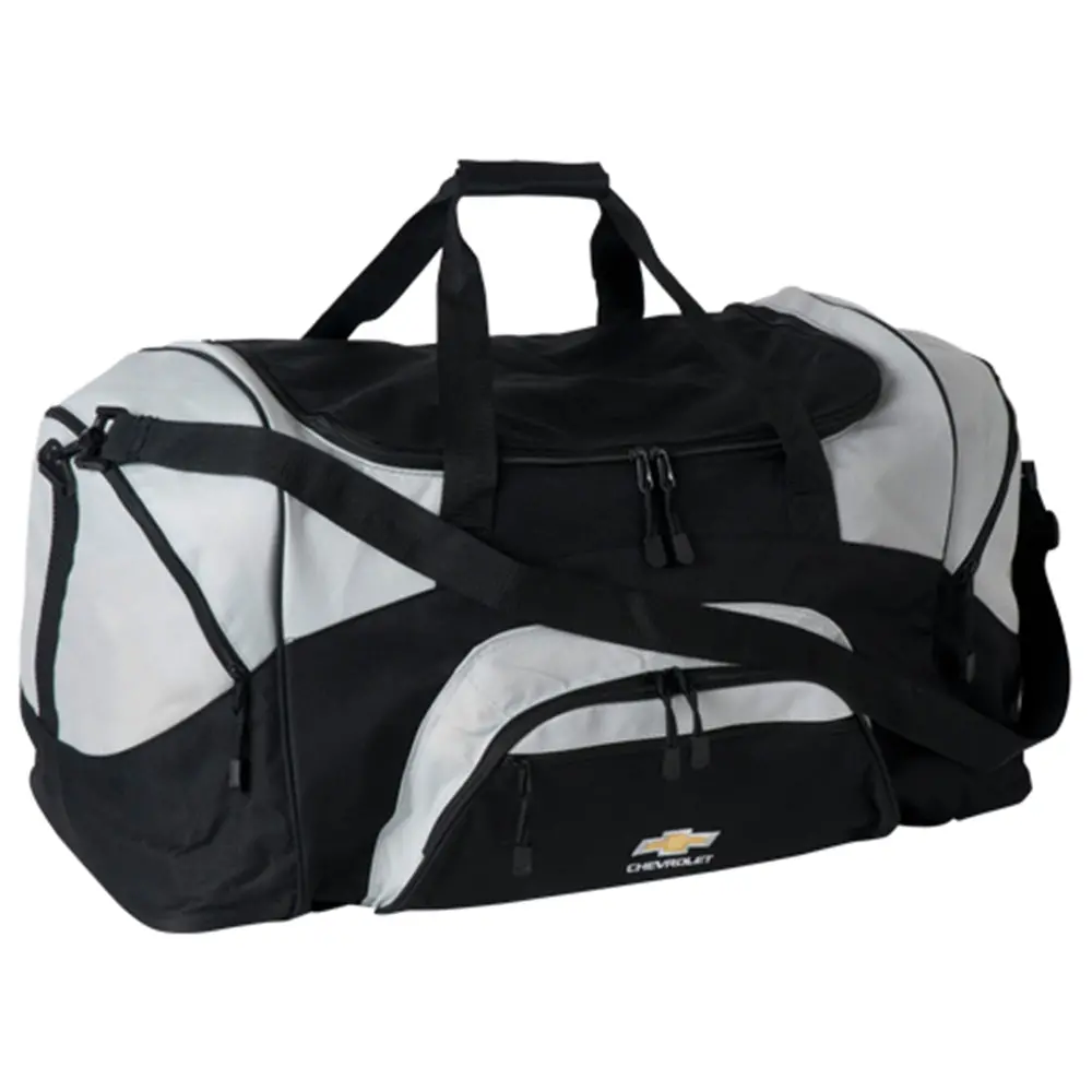 Chevy Sport Duffel Bag Silver & Black 1