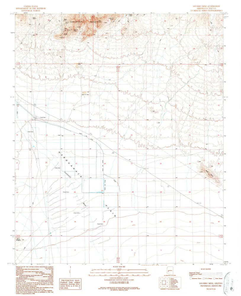 Socorro Mine, Arizona (7.5'×7.5' Topographic Quadrangle) [Map] United Stated Geological Survey 1
