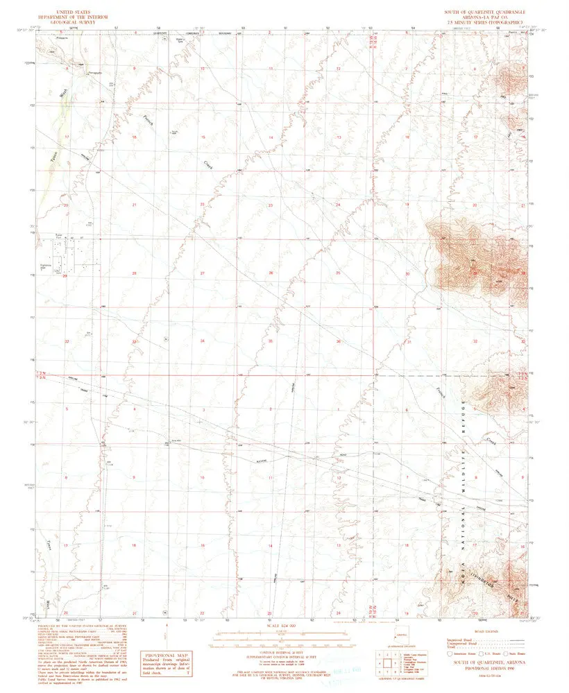 South Of Quartzsite, Arizona [Map] United Stated Geological Survey 1