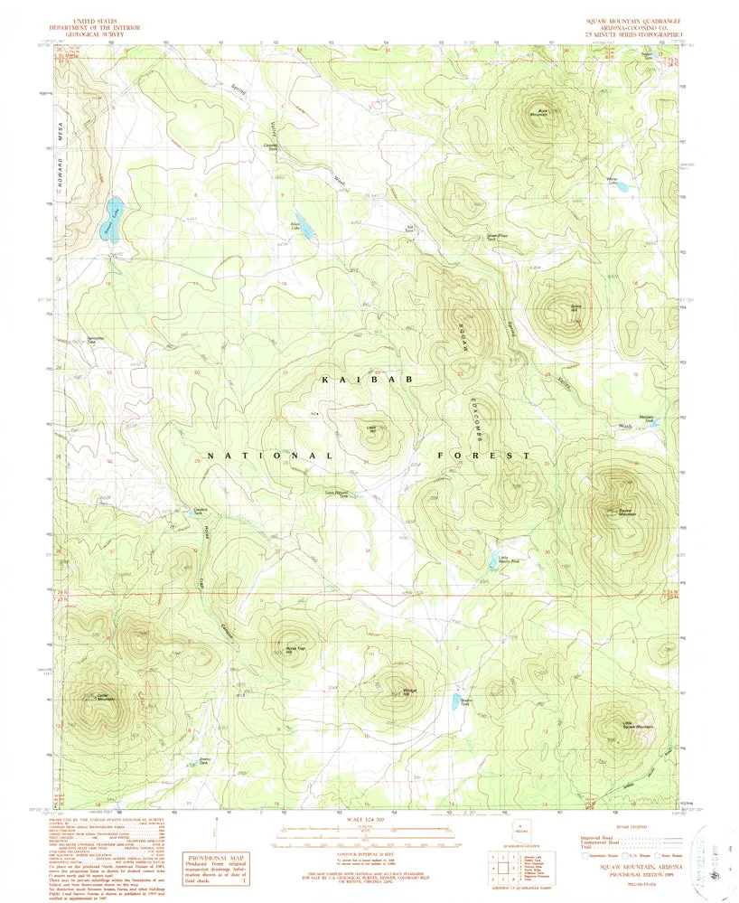 Squaw Mountain, Arizona 7.5'×7.5' 1989 [Map] United States Geological Survey 1