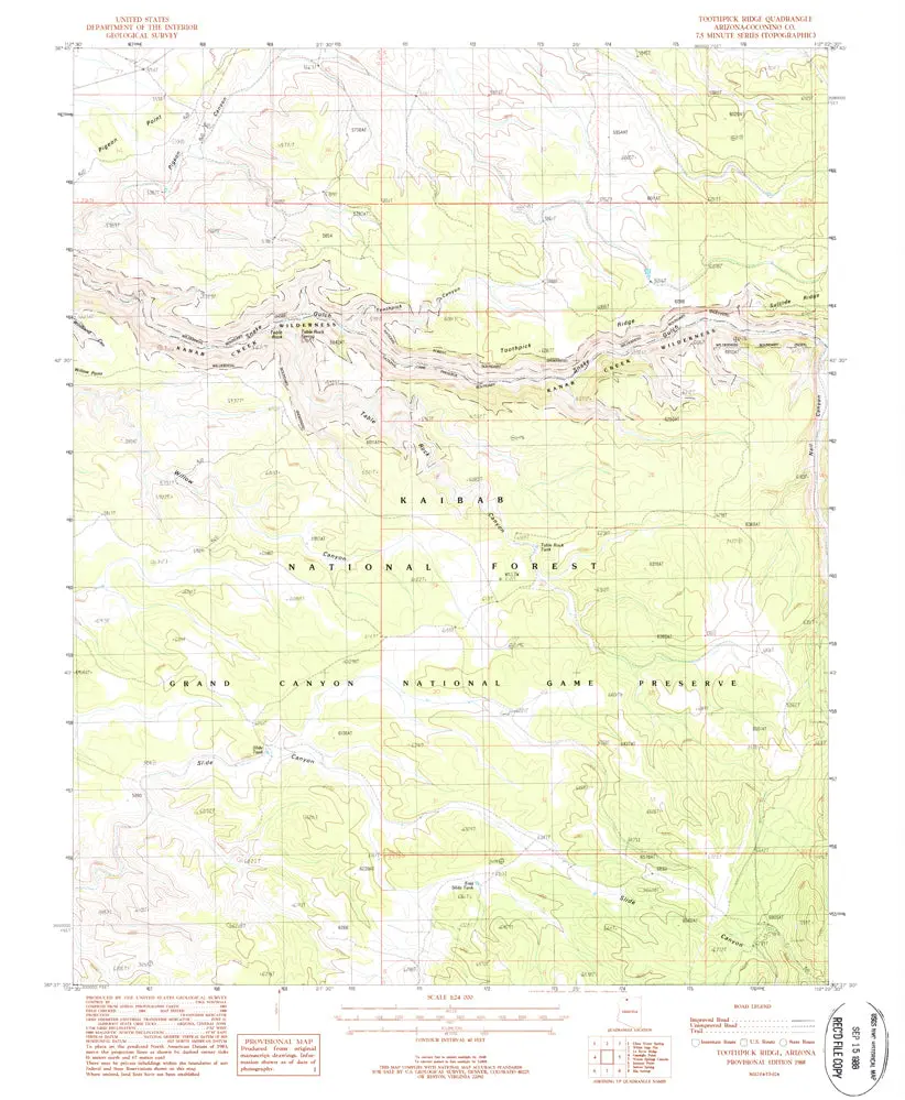 Toothpick Ridge 7.5' [Map] United States Geological Survey 1