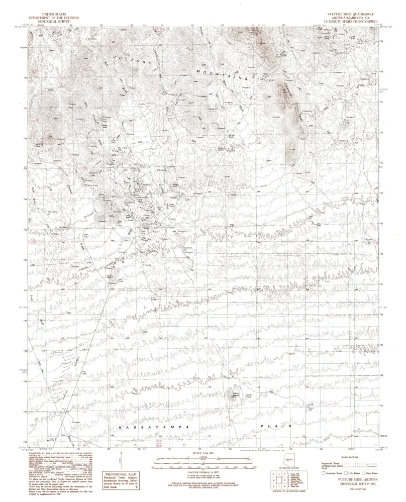 Vulture Mine, Arizona 1990 (7.5'×7.5' Topographic Quadrangle) 1