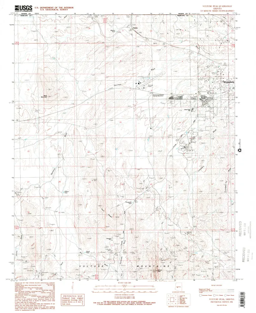 Vulture Peak, Arizona 1990 (7.5'×7.5' Topographic Quadrangle) 1
