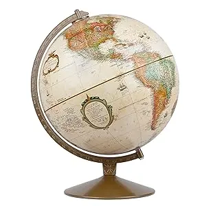 Franklin World Globe, Antique Ocean, 12-Inch Diameter, Over 4,000 Place Names 1