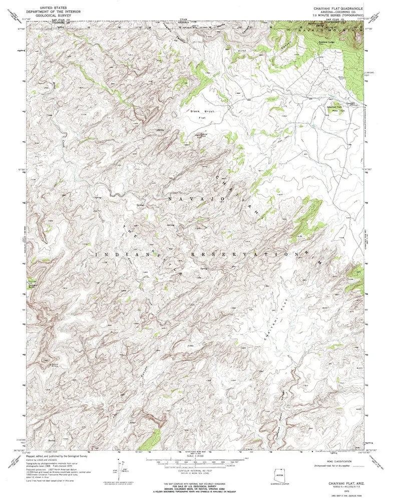 Chaiyahi Flat, Arizona 7.5' [Map] United Stated Geological Survey 1