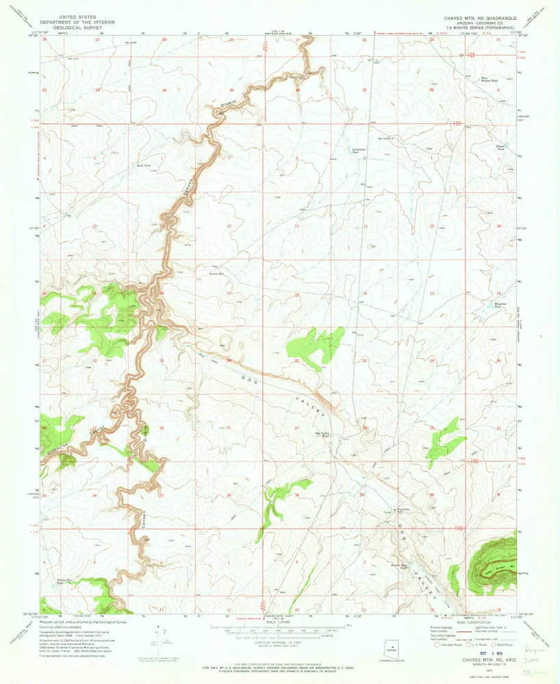 Chavez Mtn Ne, Az [Map] United States Geological Survey 1
