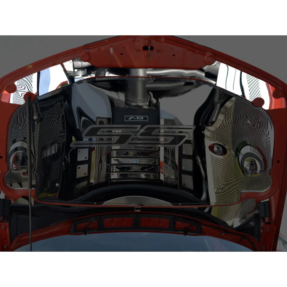 2010-2013 Camaro Hood Panel Upper - Polished Stainless Steel 1