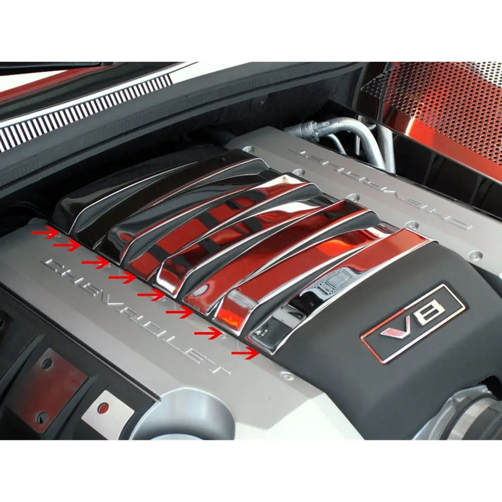 2010-2015 Camaro Factory Shroud Plenum Trim - Polished Stainless Steel 1