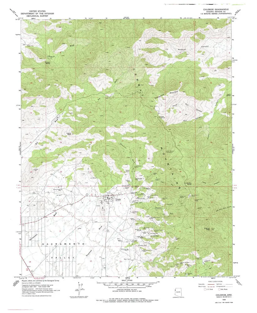 Chloride, Arizona 7.5' [Map] United Stated Geological Survey 1