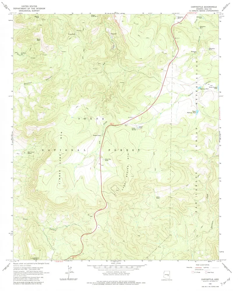 Chrysotile, Az [Map] United States Geological Survey 1
