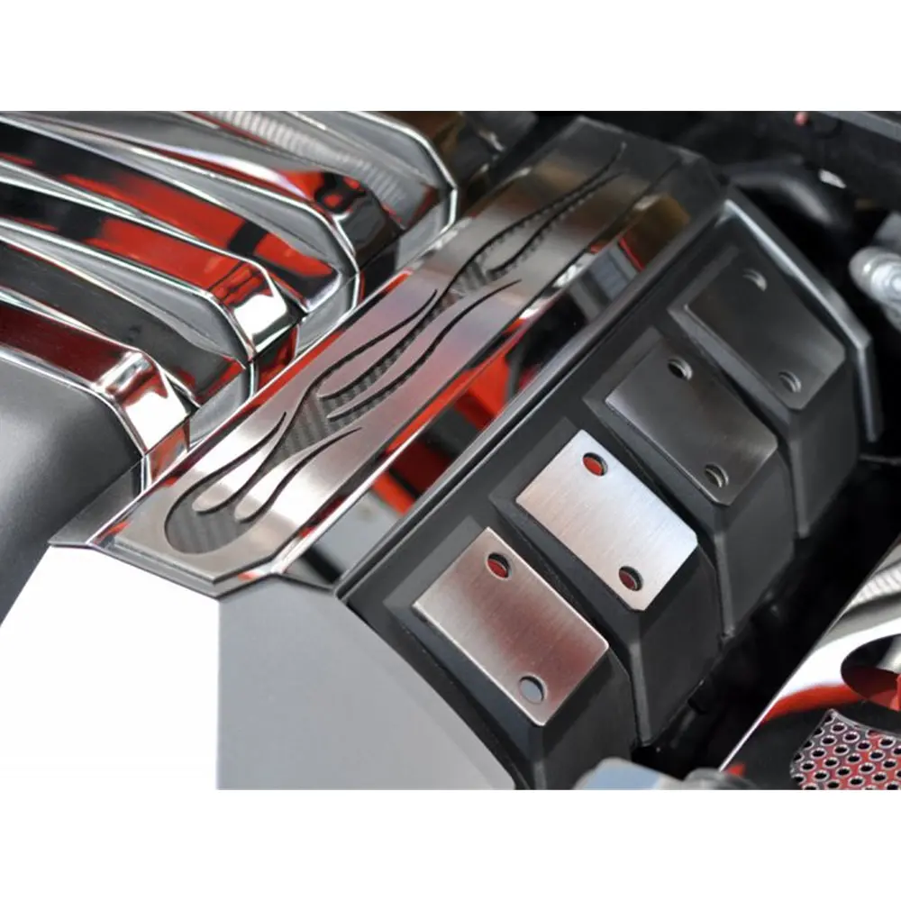 2010-2013 Camaro Stainless Carbon Fiber "True Flame"" Factory Fuel 1"