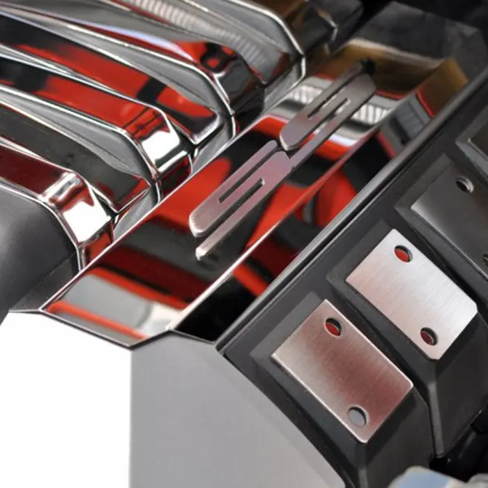 Camaro - Polished Stainless Steel W-Brushed "Ss" - Factory Fuel Rail Cover Trim 1