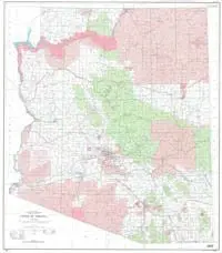 State Of Arizona : Base Map With Highways (Sudoc I 19.102:32109-D 1-Sp-01 M/981) [Unknown Binding] United States Geological Survey 1