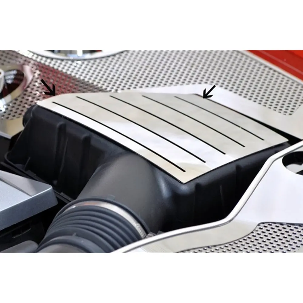 2010-2013 Camaro Stock Air Box Filter Cover - Polished Stainless Steel 1
