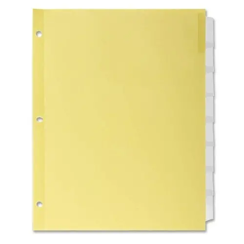 Ring-Book Indexes - Tab Color Clear, #Of Tabs 8,Stock 1.29 1