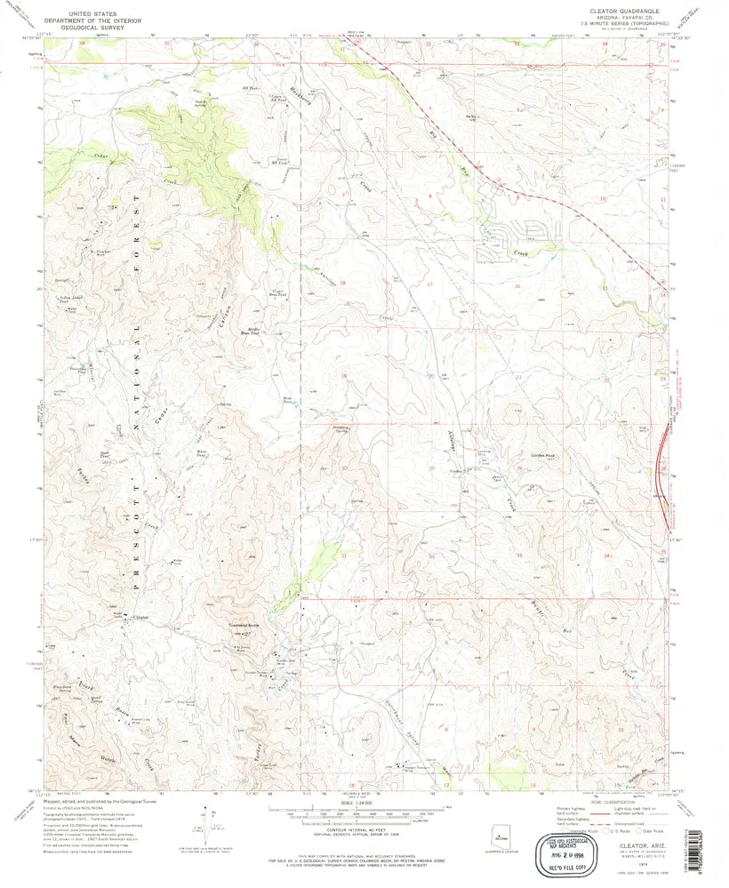 Cleator, Arizona 1974 (7.5'×7.5' Topographic Quadrangle) 1