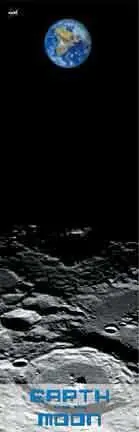 Earth Rise Over Moon Poster 1