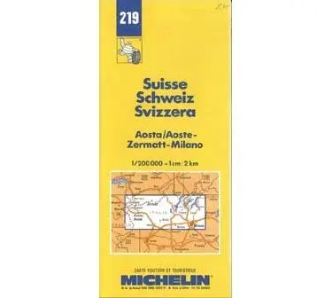 Michelin Suisse/Schweiz/Svizzera: Aosta/Aoste-Zermatt-Milano Michelin 1