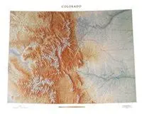 Raven Maps Colorado Topographical Wall Map, Laminated Print 1