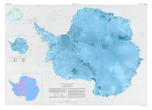 Gloss Laminated Satellite Image Map Of Antartica [Map] United States Geological Survey 1