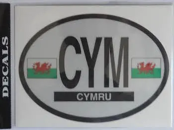 Wales Reflective Oval Decal 1